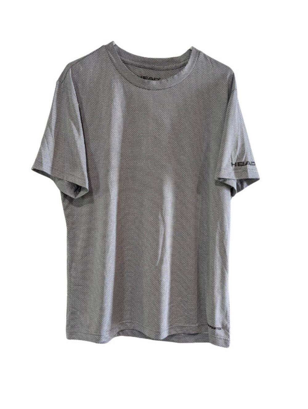 HEAD Men's Hypertek Patterned Athletic Crew Neck Short Sleeve T-Shirt Gray Large